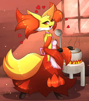 Singing Delphox Performance Wallpaper