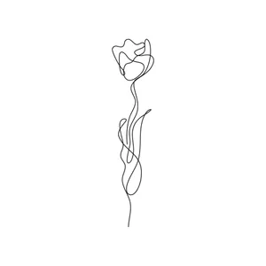 Singular Flower Sketch [wallpaper] Wallpaper