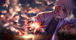 Sinister Bakugo Under Clouds Wallpaper