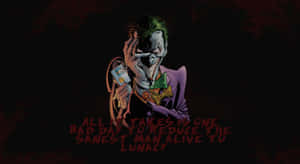 Sinister Evil Joker Smirking In The Shadows. Wallpaper