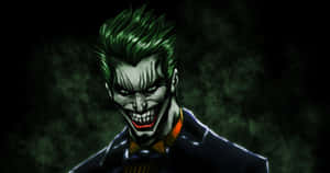 Sinister Joker With A Menacing Grin Wallpaper