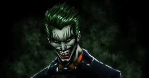 Sinister Joker With A Menacing Grin Wallpaper