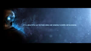 Sinister_ Skull_with_ Quote_ Background Wallpaper