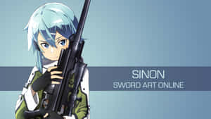 Sinon, The Brave Warrior Fighting Against Monsters Wallpaper