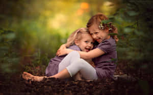 Sisterly Love Forest Hug Wallpaper