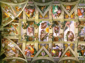 Sistine Chapel Colorful Frescoes Wallpaper
