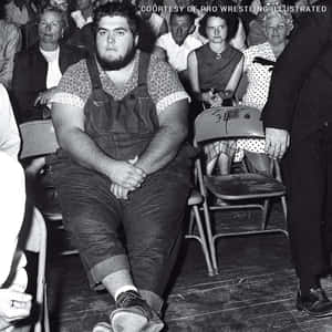 Sitting American Professional Wrestler Haystacks Calhoun Wallpaper