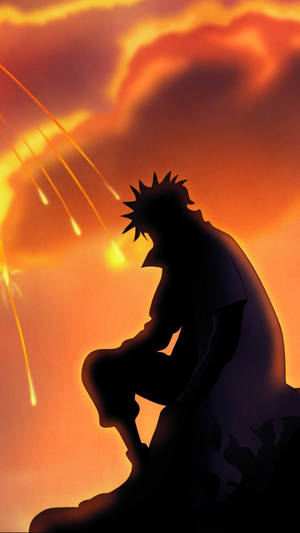 Sitting Naruto Silhouette Iphone Wallpaper