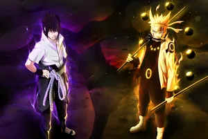Six Path Of Sasuke And Naruto Laptop Wallpaper