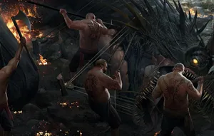 Sizzling Battle Scene In Gwent The Witcher Card Game Wallpaper