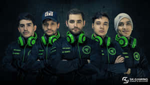 Sk Gaming In Action With The Iconic Logo On Display Wallpaper