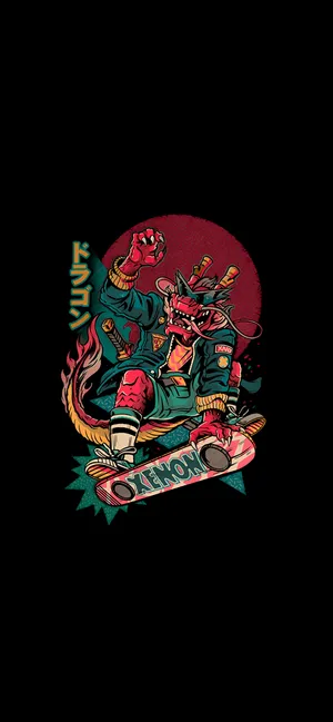 Skateboarding Dragon Swag Wallpaper