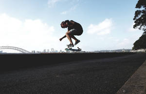 Skater Boy Nollie Trick Wallpaper