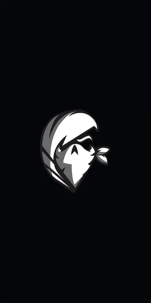 Skeleton Girl Gamer Logo Wallpaper