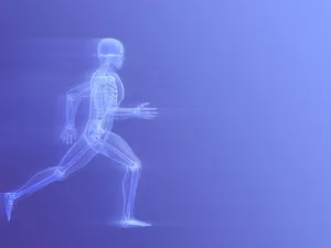 Skeleton Man In Running Therapy Position Wallpaper