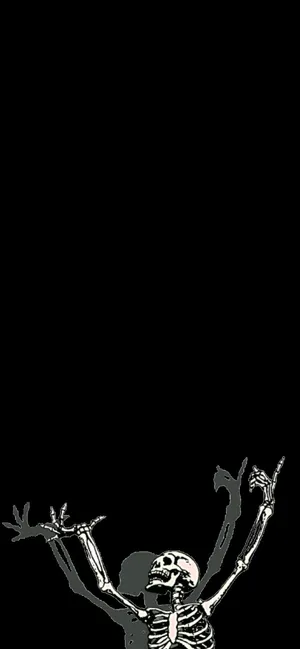 Skeleton_ Rising_in_ Darkness Wallpaper
