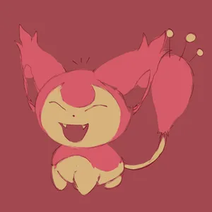 Sketch Lines Skitty Art Wallpaper