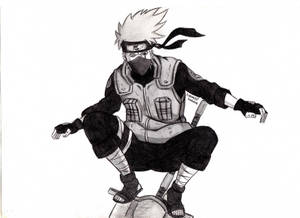 Sketch Of Kakashi Hatake, A Popular Character From The Manga And Anime Series Naruto Wallpaper