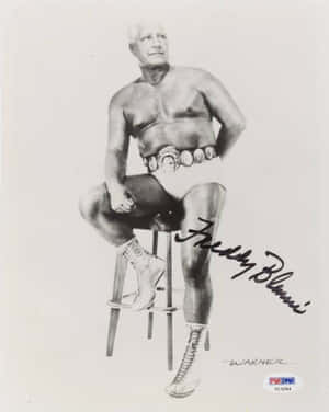 Sketched Portrait Of Freddie Blassie Wallpaper