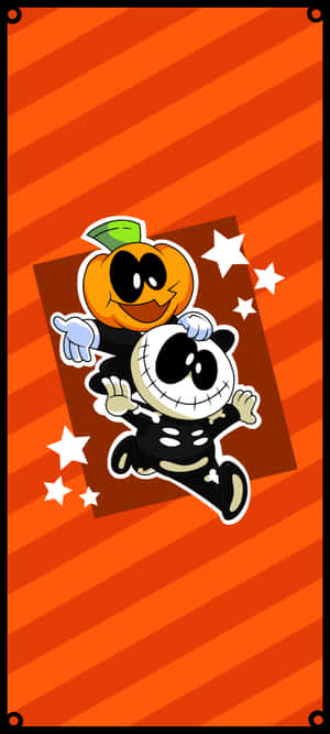 Skid_and_ Pump_ Halloween_ Cartoon_ Characters Wallpaper