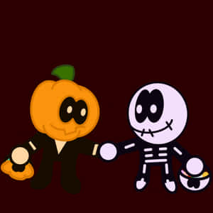 Skid_and_ Pump_ Halloween_ Friends Wallpaper