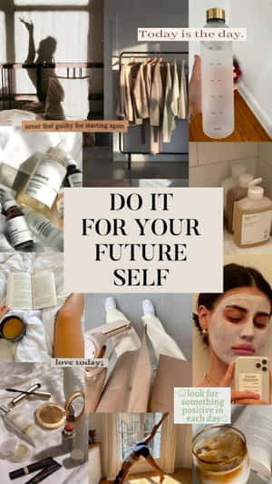 Skincare_ Aesthetic_ Motivation_ Collage Wallpaper