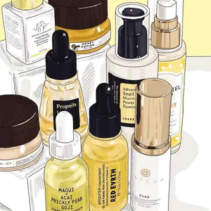 Skincare Product Illustration Aesthetic Wallpaper