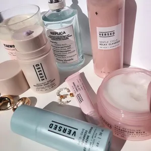 Skincare Products Aesthetic Flatlay Wallpaper