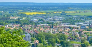 Skovde Sweden Aerial View Summer Wallpaper