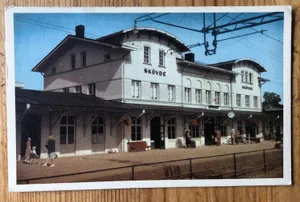 Skovde Train Station Vintage Photo Wallpaper