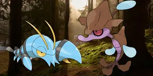 Skrelp And Clauncher In The Forest Wallpaper