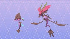 Skrelp And Dragalge On Purple Background Wallpaper