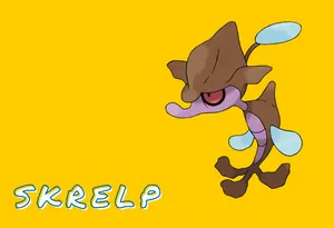 Skrelp On Yellow Background Wallpaper