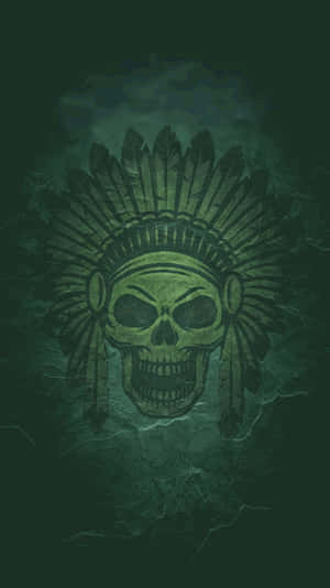 Skull And Native Headdress Wallpaper
