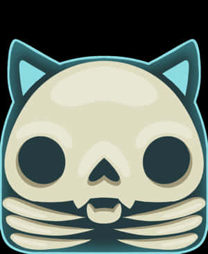 Skull Cat Blooket Character Wallpaper