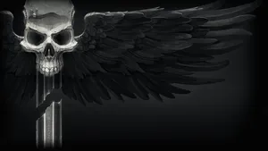 Skull Sword With Wings Wallpaper
