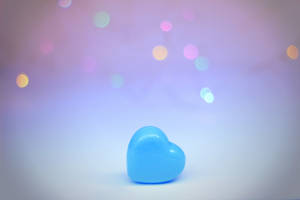 Sky Blue Heart Close Up Wallpaper