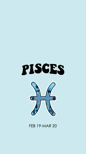 Sky-blue Pisces Zodiac Dates Wallpaper