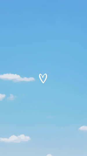 Sky Heart_ Aesthetic_ Blue Wallpaper