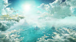 Sky Realm Exploration Tears Of The Kingdom Wallpaper