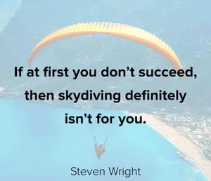 Skydiving Humor Quote By Steven Wright Wallpaper