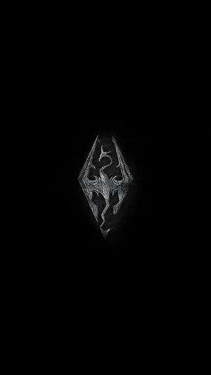 Skyrim 4k Logo Against Black Wallpaper