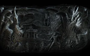 Skyrim Alduin's Wall Desktop Wallpaper