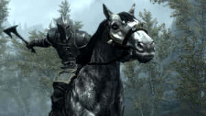 Skyrim Horseback Warrior Wallpaper