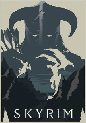 Skyrim Iphone Graphic Art Wallpaper