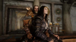 Skyrim Lydia - A Trusted Companion In Action Wallpaper