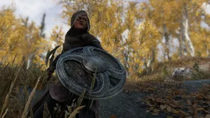 Skyrim Warriorin Autumn Wallpaper