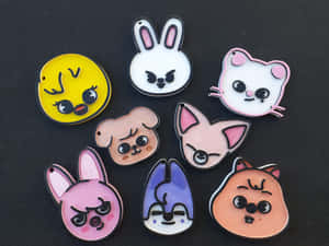 Skzoo Character Pins Collection Wallpaper