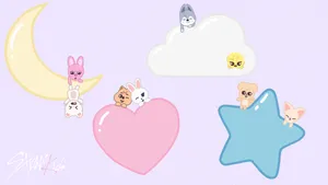 Skzoo_ Characters_ Celestial_ Playtime Wallpaper