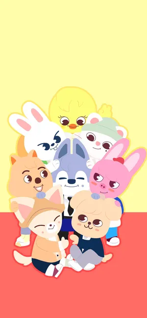 Skzoo_ Characters_ Group_ Illustration Wallpaper